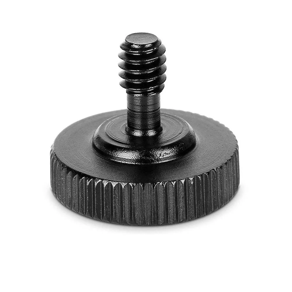 Tornillo de pulgar de liberación rápida para cámara, tornillo de pulgar de 1/4 pulgadas, adaptador de montaje de soporte doble en L, rosca hembra inferior para placa de trípode DSLR
