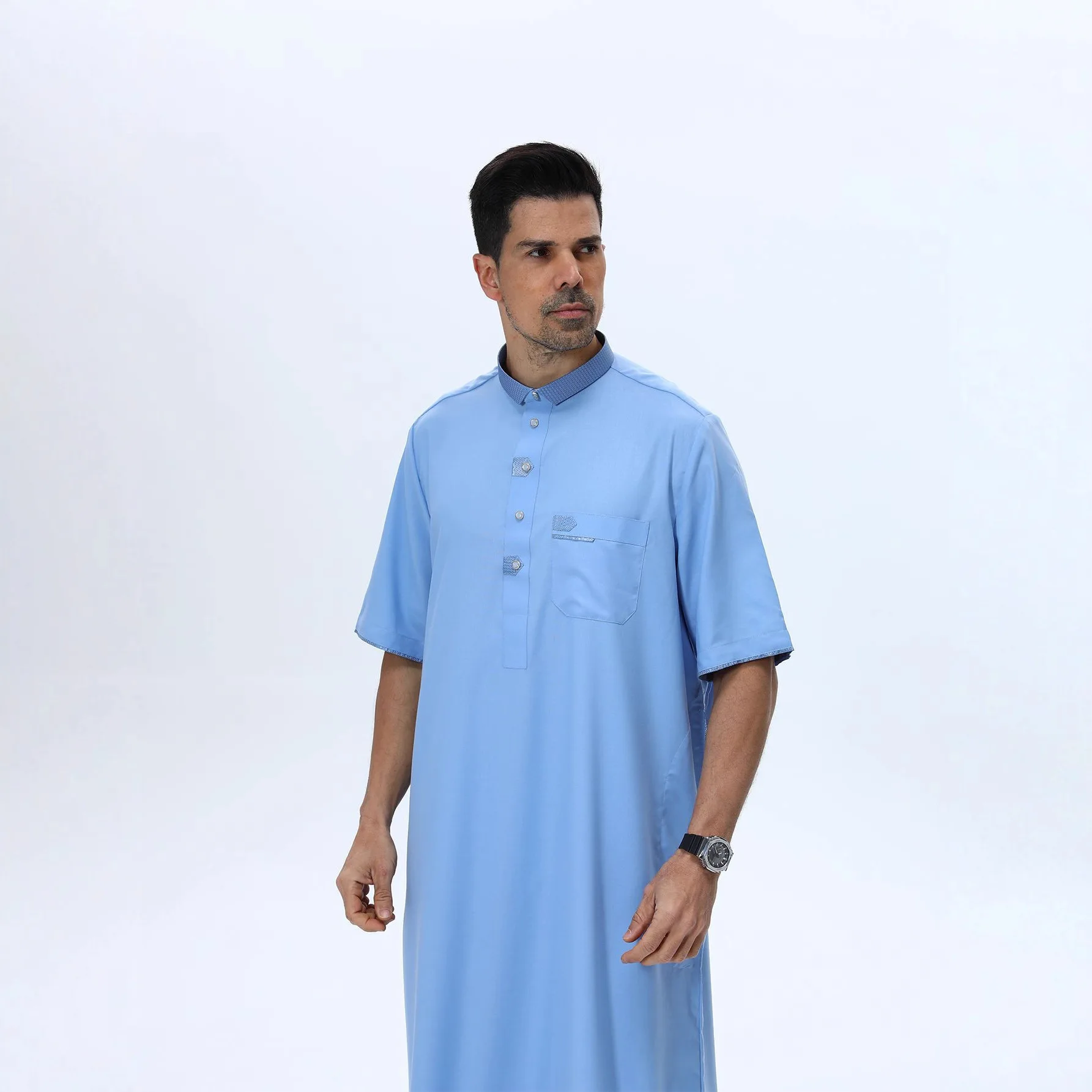 2025 moda muçulmana abayas masculino jubba thobe árabe saudita kaftan robe oriente médio roupas masculinas caftan daffah disdasha djellaba