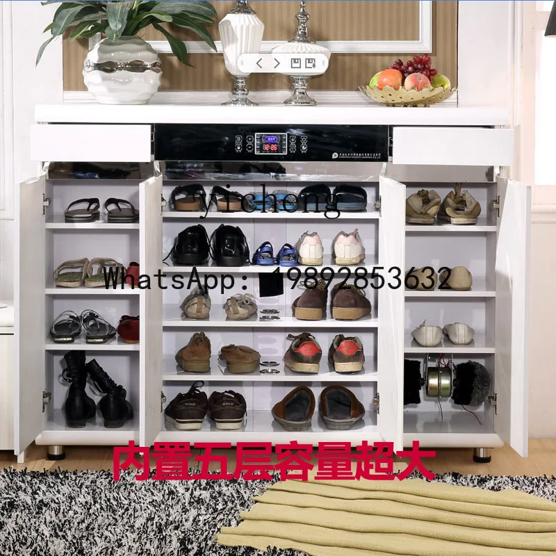 H2 electronic smart shoe cabinet disinfection sterilization drying deodorizer shoe shine simple modern paint ultra-thin