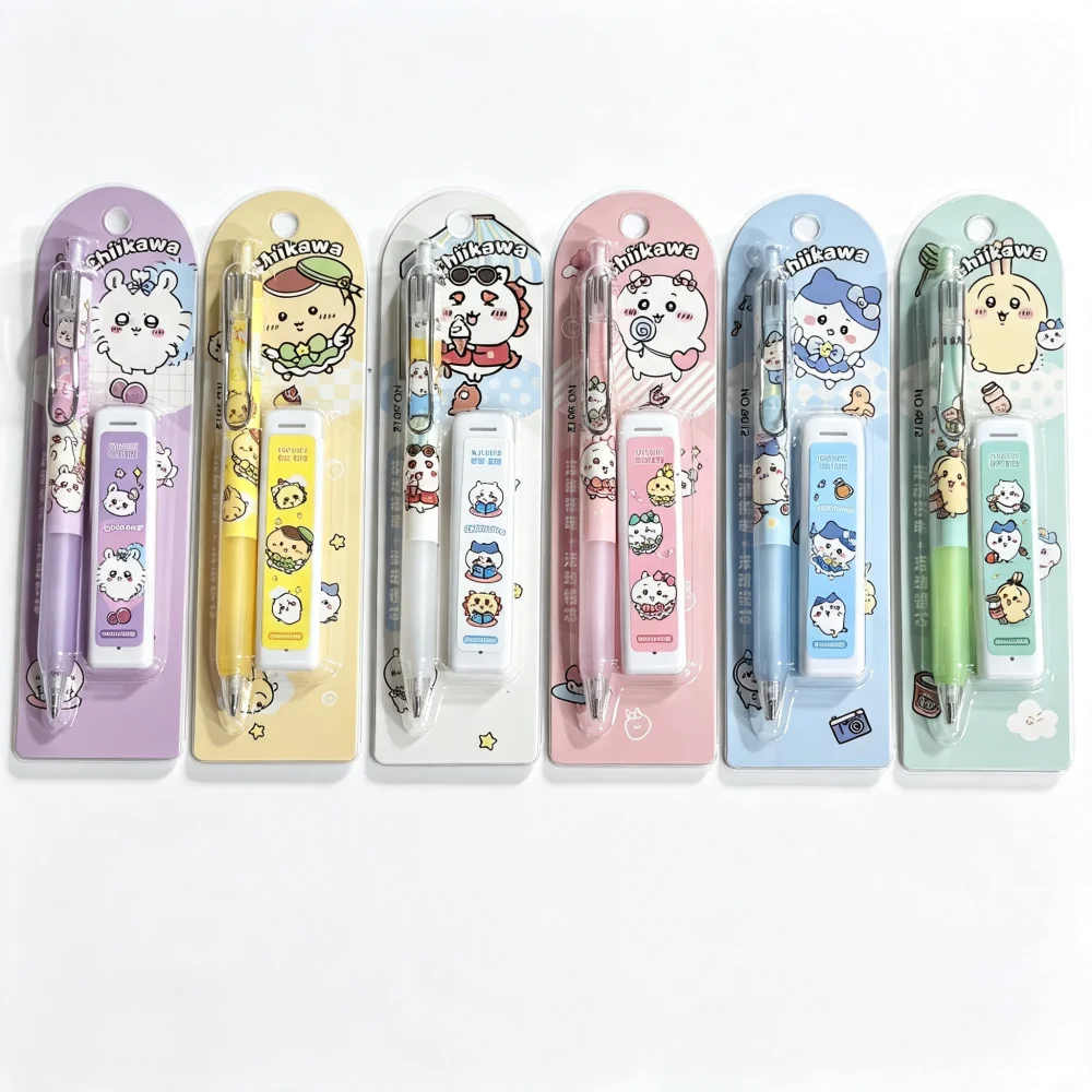 Latest Model Stylish Automatic Pencil Set Anime Merchandise Cute Writing Lead Resistant for Students Notebook Stationery Set