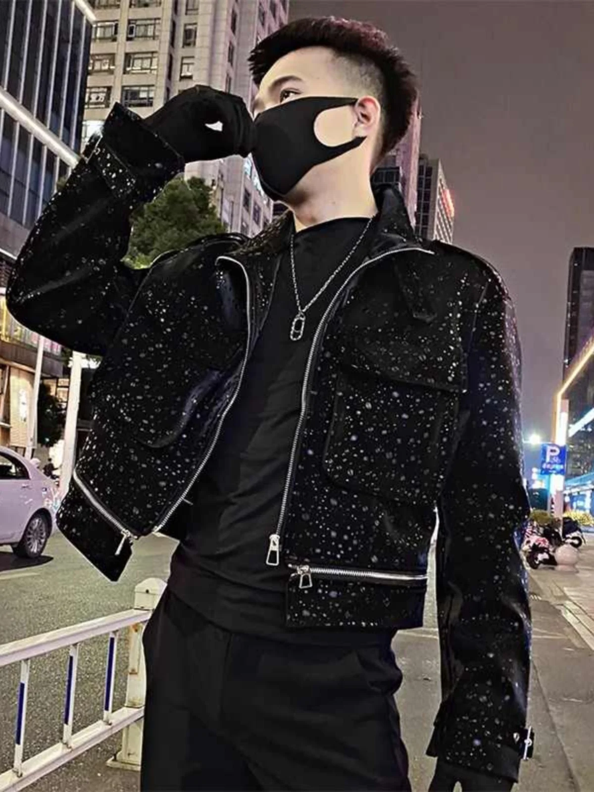 

Slim Fit Men's Jaet Luxury Street Sle Spring Autumn High End Coat Trendy Brand Youth Faion Urban Long Sve Collar Jaet