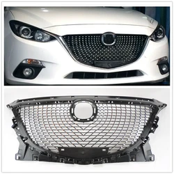 Car Upper Racing Grill Front Grille Replacement Bumper Hood Mesh Grid Body Kit For Mazda 3 M3 2014 2015 2016