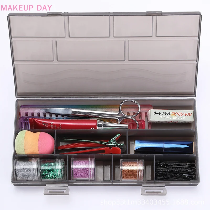 Barber Tools Storage Box Hair Clips Combs Storage Case Multigrid Compartment Organizer Hairdressing Accessories Container