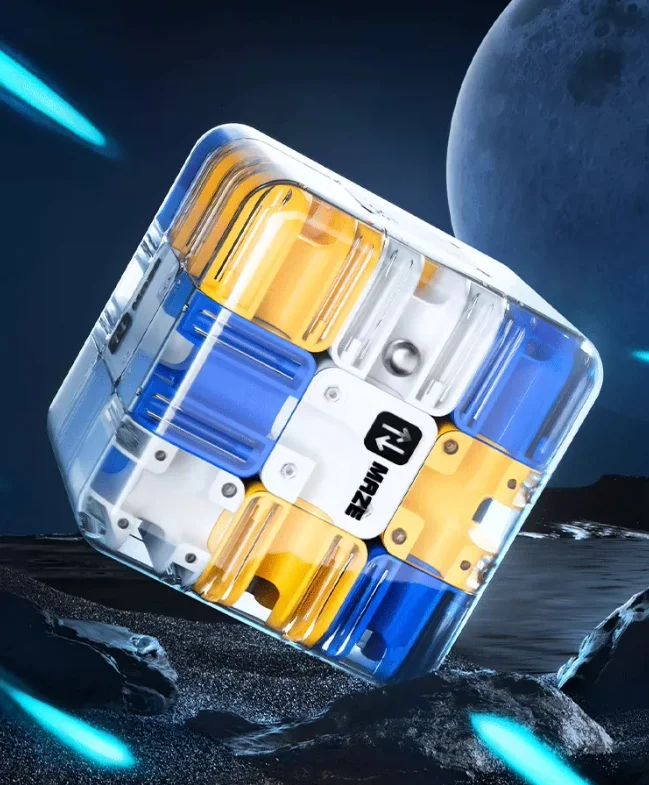 3D Maze Cube Puzzle Toy, Rotatable Rolling Ball Labyrinth Game, Stress Relief Brain Teaser Educational Toy for Kids Adults