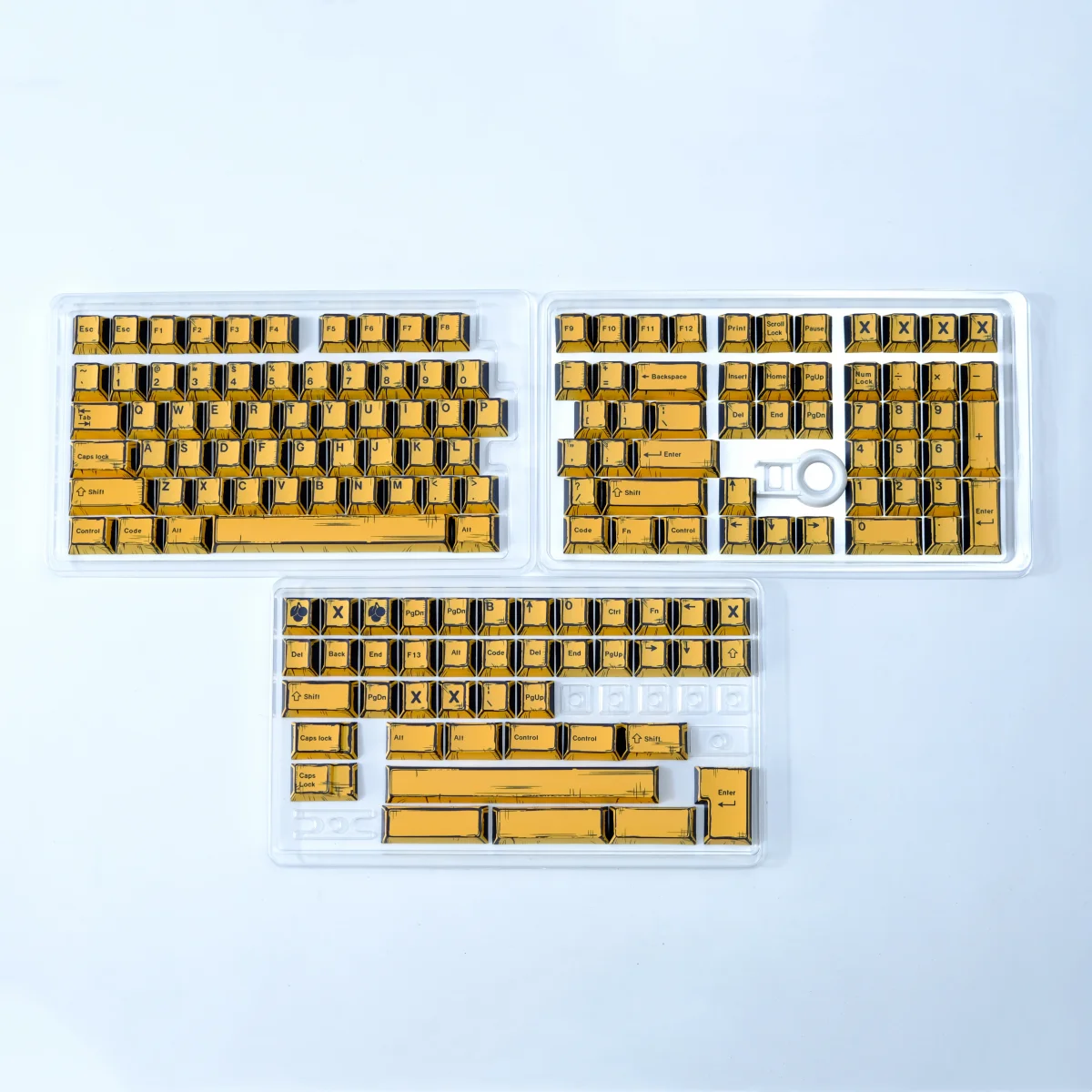 Comic Black Keycaps PBT Cherry Profile 151 toetsen Vijfzijdige Dye Sub voor mechanische toetsenborden ISO-indeling 7U Ruimtebalk HI75