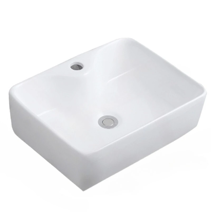 Bathroom Wash Basin Ceramic European Golden Finish for Hotel for Commercial Easy Clean, Ceramic Vanity Sink