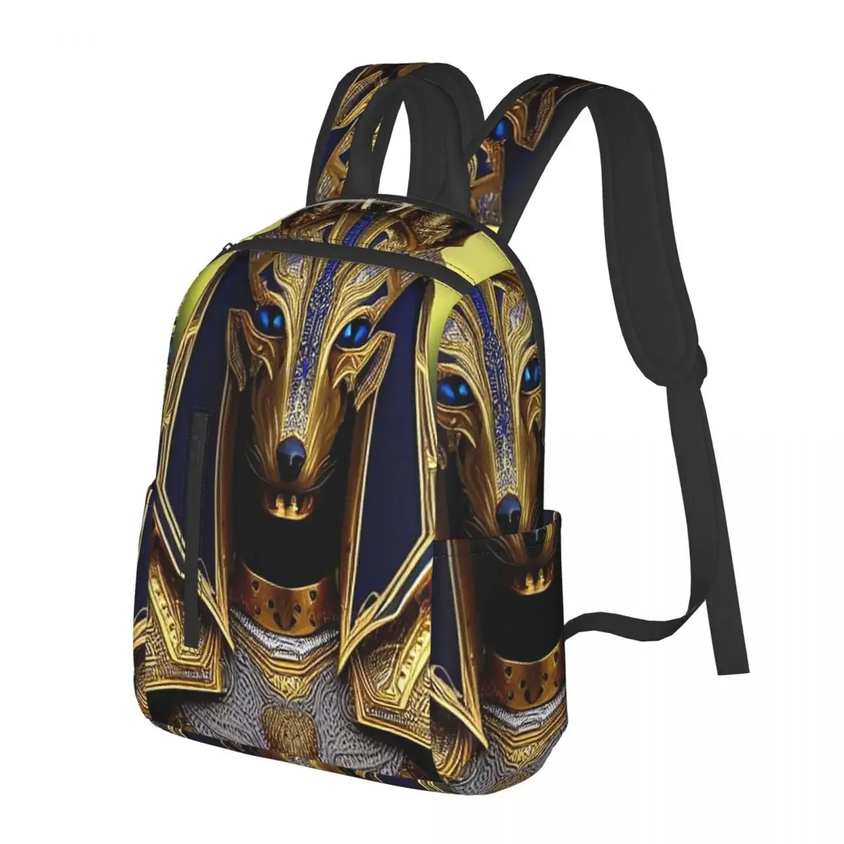

Egyptian God Anubis Art Student Backpack School Bag Hiking Travel Daypack for Men Women Fashion Bookbag Shoulder Bags