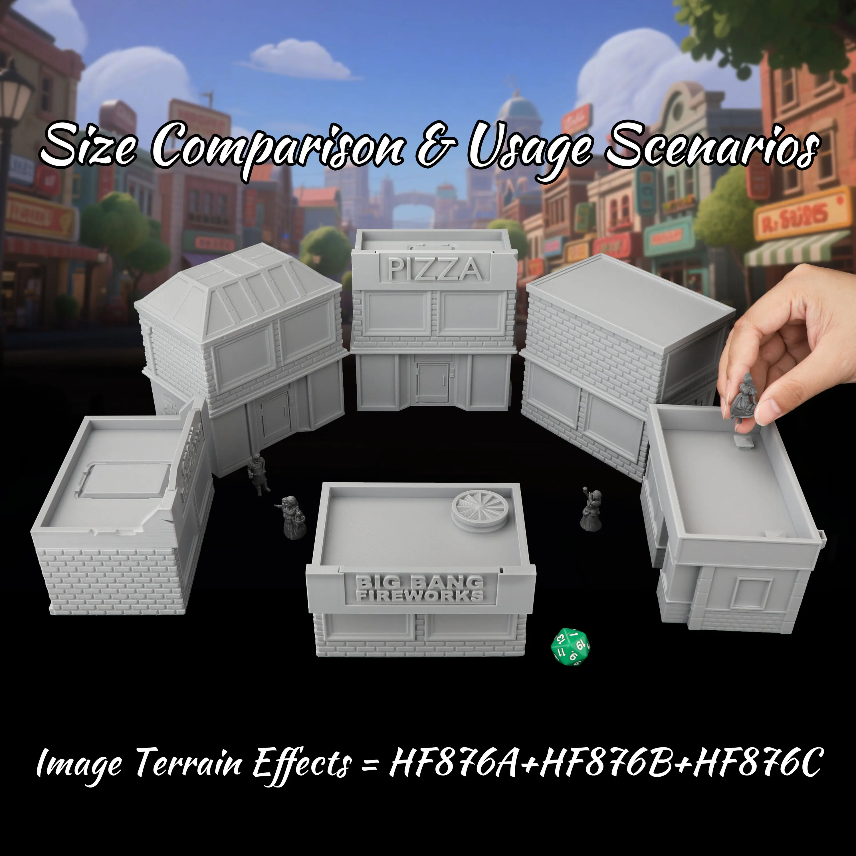 Sci-Fi Vehicle Model Set with 3 Styles - TTRPG Cyberpunk City Transport Units Model, Fine Details & Easy Assembly