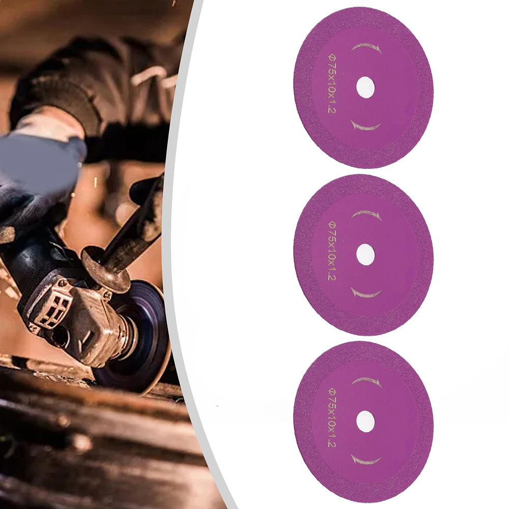 3pcs 75mm Cutting Disc Multifunctional Cutting Saw Blade For Angle Grinder Glass Cutting Disc Saw Blade Wheel Power Tools