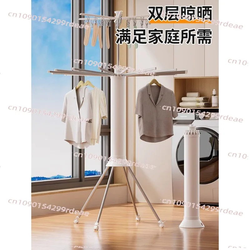 Clothes drying rack floor-to-ceiling installation-free foldable balcony for home use