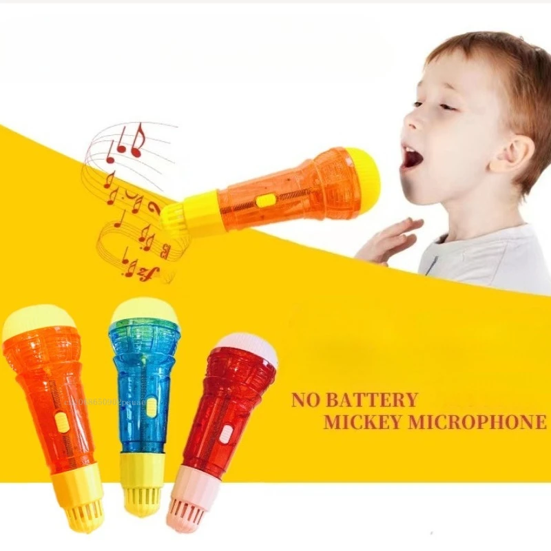 Crianças microfone música cantando brinquedos novo eco microfone modelo de plástico brinquedo retro microfone brinquedo para cantar e comunicação brinquedos