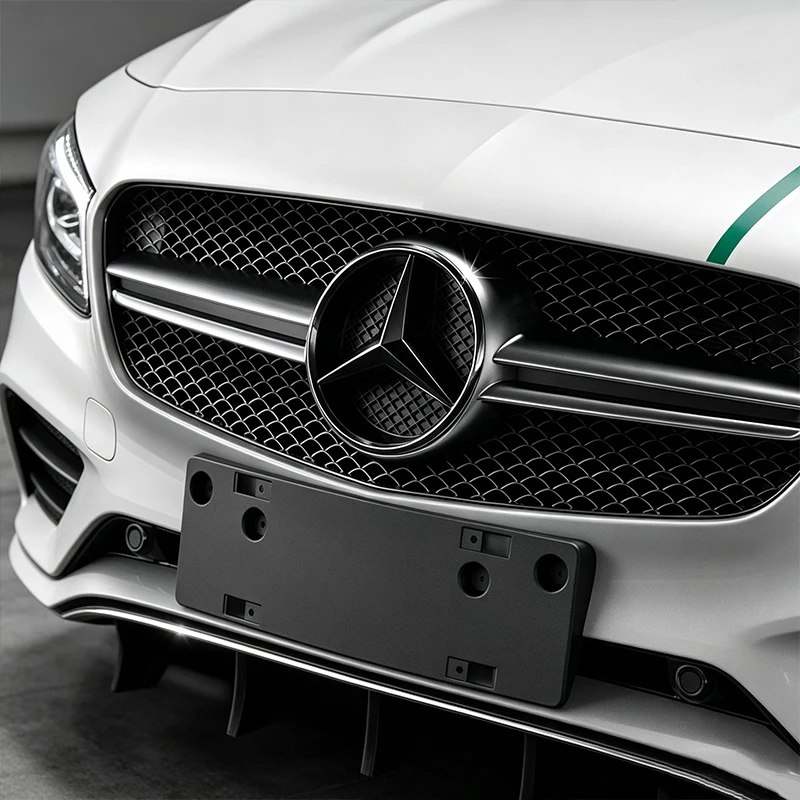 Mercedes Benz Car Grill Emblem Star Badge Front Logo for E W212 W207 SLK GLK Viano a C W205 GLA - Stainless Steel