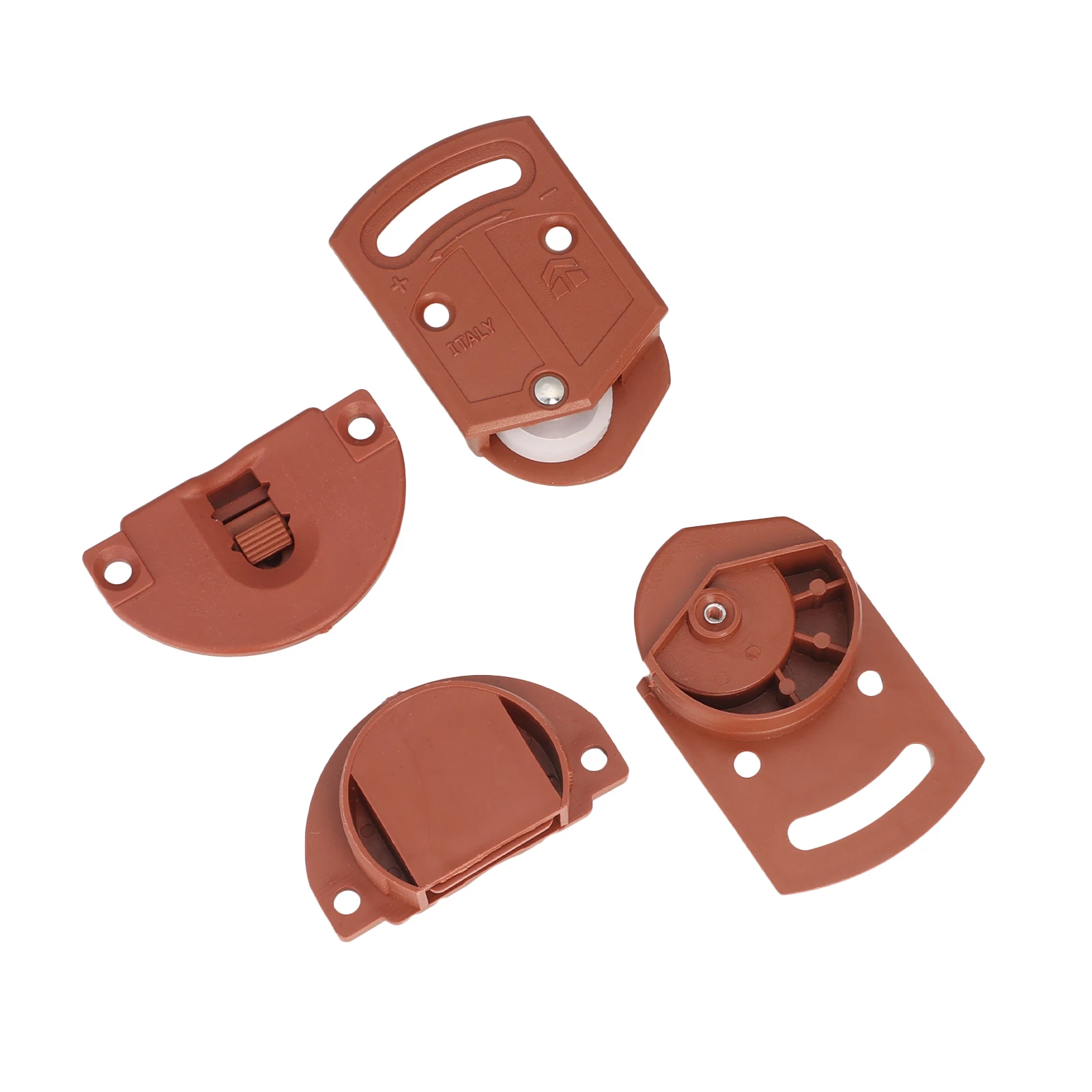 2 Sets Plastic Sliding Door Roller Wardrobe Cabinet Sliding Door Gear and Board Furniture Pulley Door Wheel for Reducing Noise