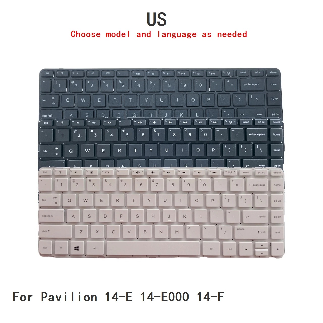 New US Language  Keyboard For HP Pavilion 14-E 14-E000 14-F Notebook PC Replacement Keyboard