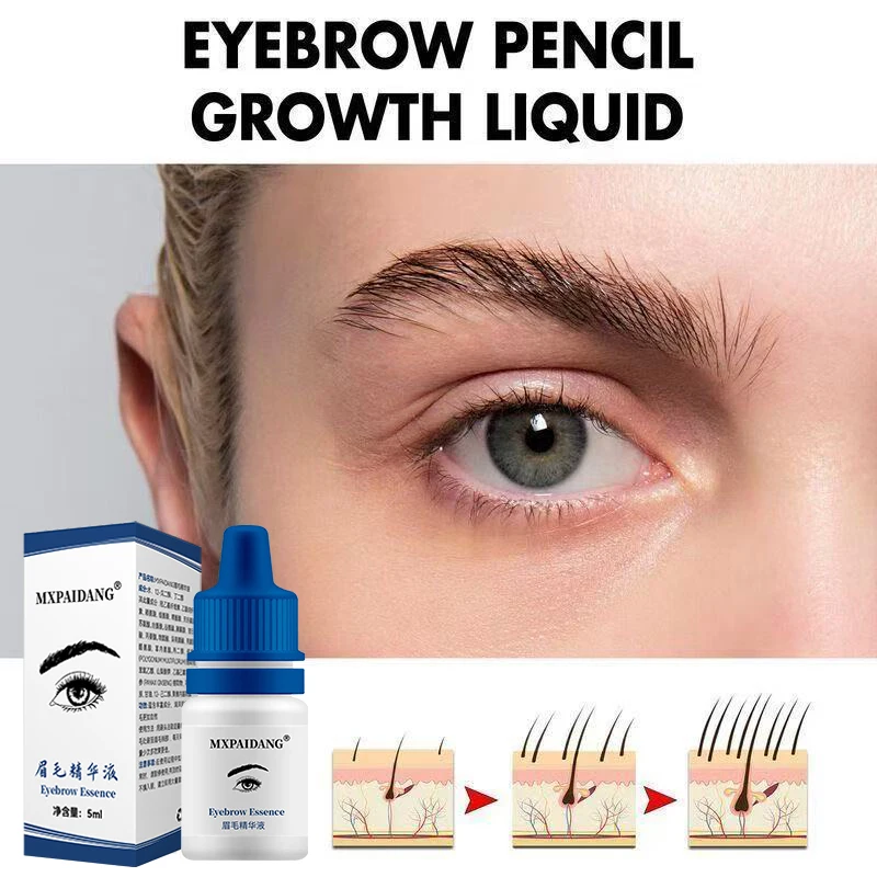 Suero de crecimiento rápido de cejas, producto antipérdida de cabello para pestañas, previene la calvicie, alargamiento más grueso, maquillaje de cejas