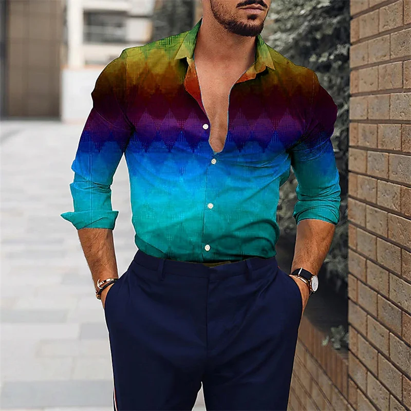 

Casual men's shirt button up shirt summer shirt beach shirt outdoor street casual button up clothing Hawaii comfortable