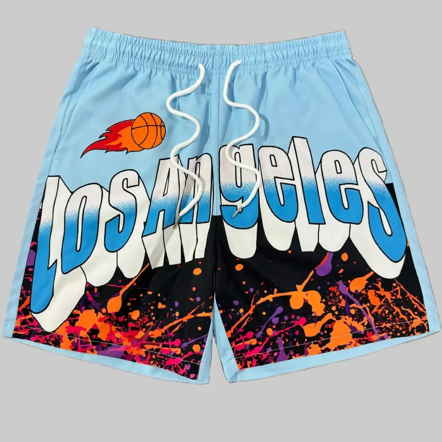 

Быстросохнущие баскетбольные шорты с 3D принтом, летняя мода, гавайские пляжные мужские и женские шорты с принтом кокосовой пальмы, мотоцикл