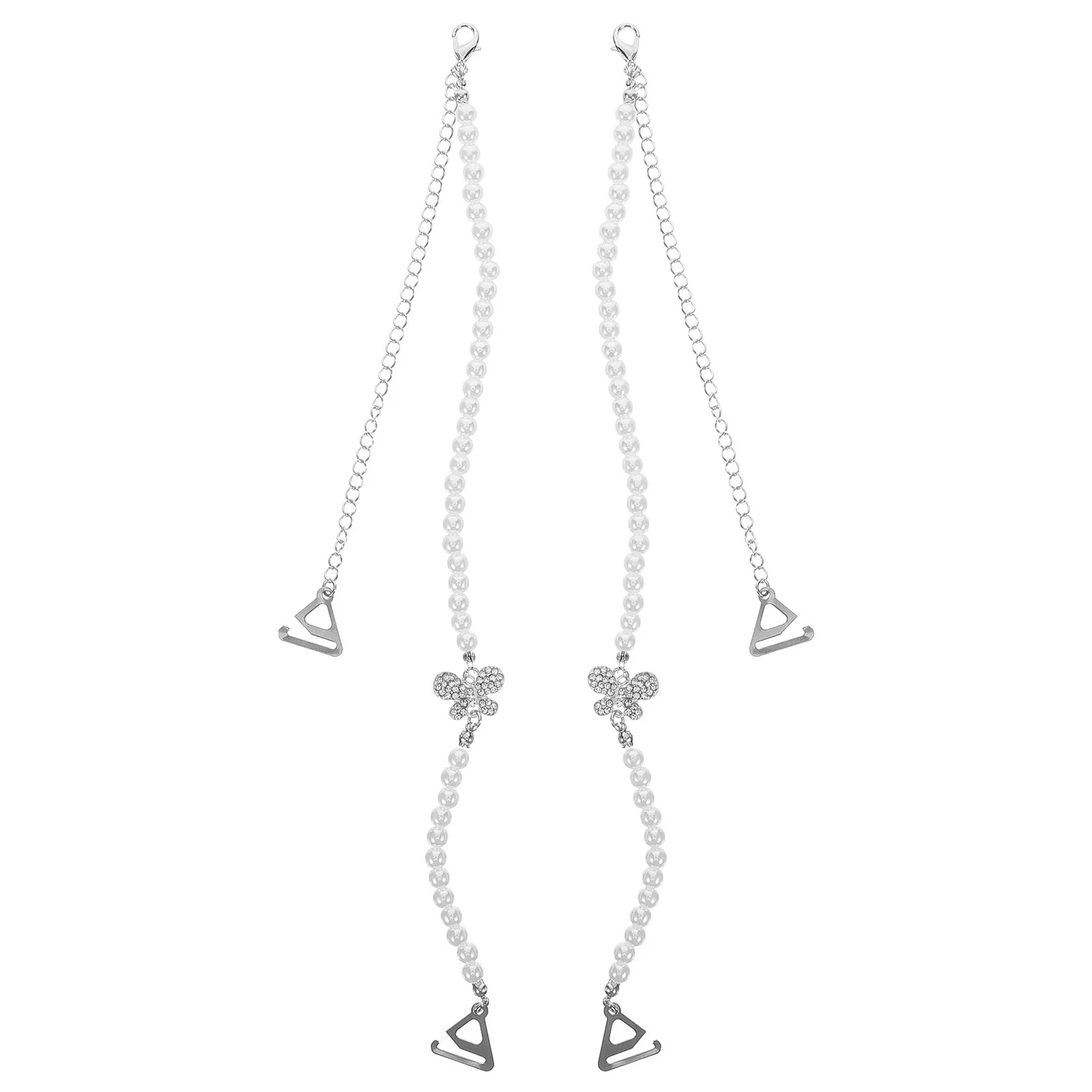 

1Pair Pearl Bow Bra Shoulder Straps Decorative Replacement for Women Dresses Prom Weddings Long Lasting Bra Straps