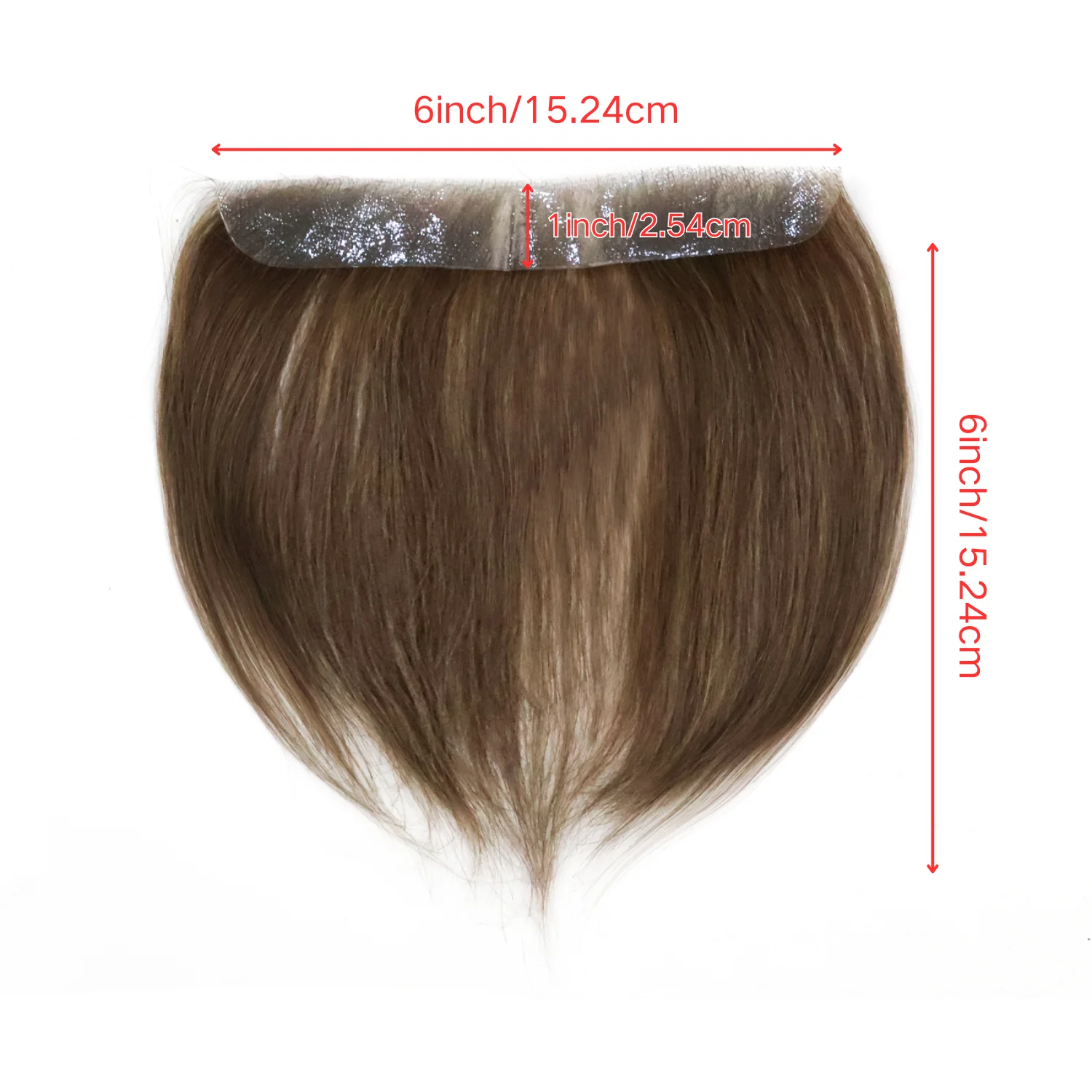 رقيقة الجلد الجبين هيربيسي للرجل وسيم الخامس شكل غير مرئية بولي Hairline شعري الشعر المستعار للذكور الشعر البشري البني لهدايا الكريسماس