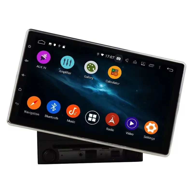 

10.1" Android 14 MT8667 Universal 8+256G 8 Core Car Dvd Player Video Stereo Mirror Link Carplay Gps Radio Adjust Angle DSP