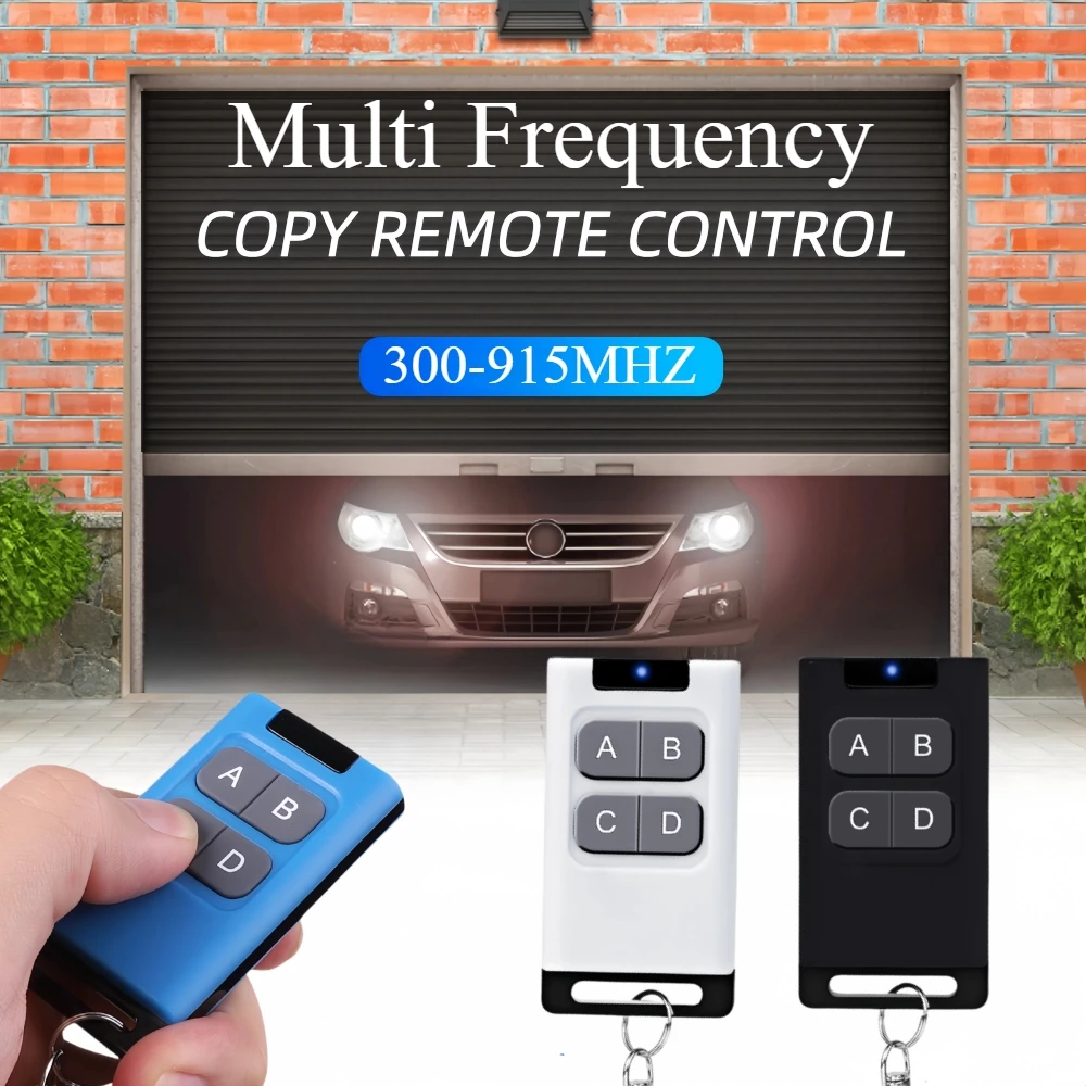 300-915Mhz RF Duplicator Remote Control Auto Copy Remote Control Fixed Code 868mhz 433Mhz Wireless Remote For Gate Garage Door