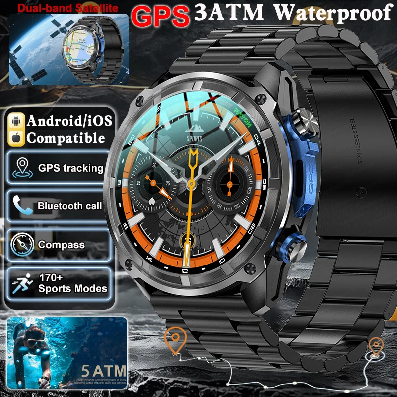 

New For Xiaomi Smart Watch Men 50 Meters Waterproof AMOLED Screen Compass Bluetooth Call Heart Rate Sports Tracker Smart Watches