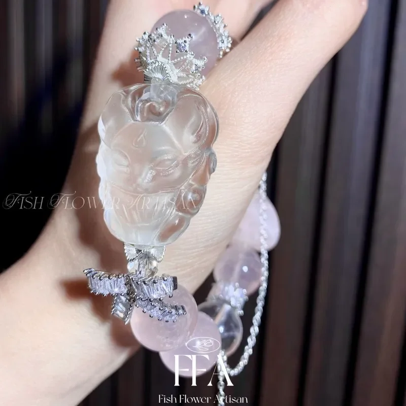 FFA099 Natural Fox White Crystal Love Powder Crystal Wang Peach Blossom Love Muse Festival Gift Box 2026 Spring and Summer
