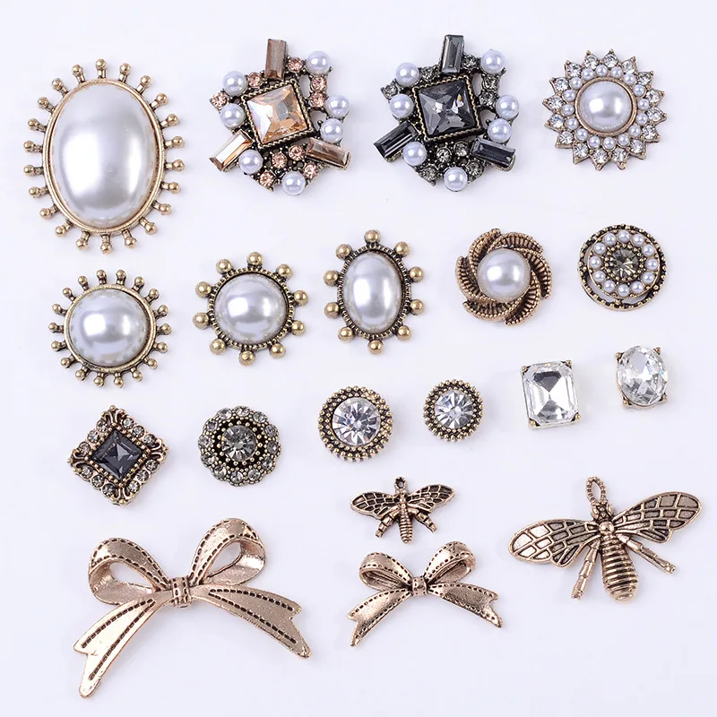 Ювелирные-аксессуары-из-сплава-корейская-версия-ретро-жемчуг-горный-хрусталь-цветочная-тарелка-сумка-для-одежды-материал-производитель-оптовая-продажа