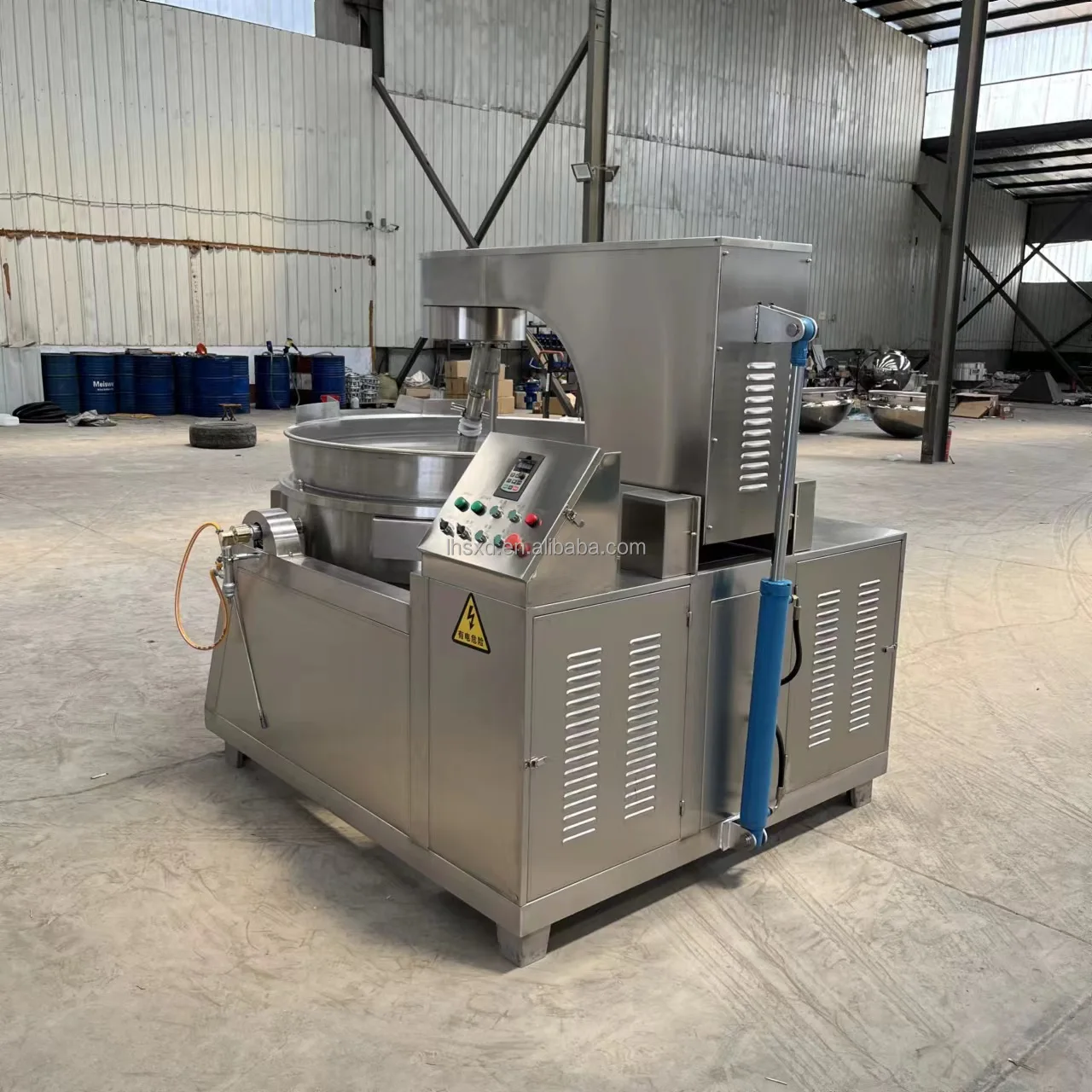 Seasoning Planetary Wok Stirring Fryer For High Viscosity Food Automatic Sauce Frying Machine