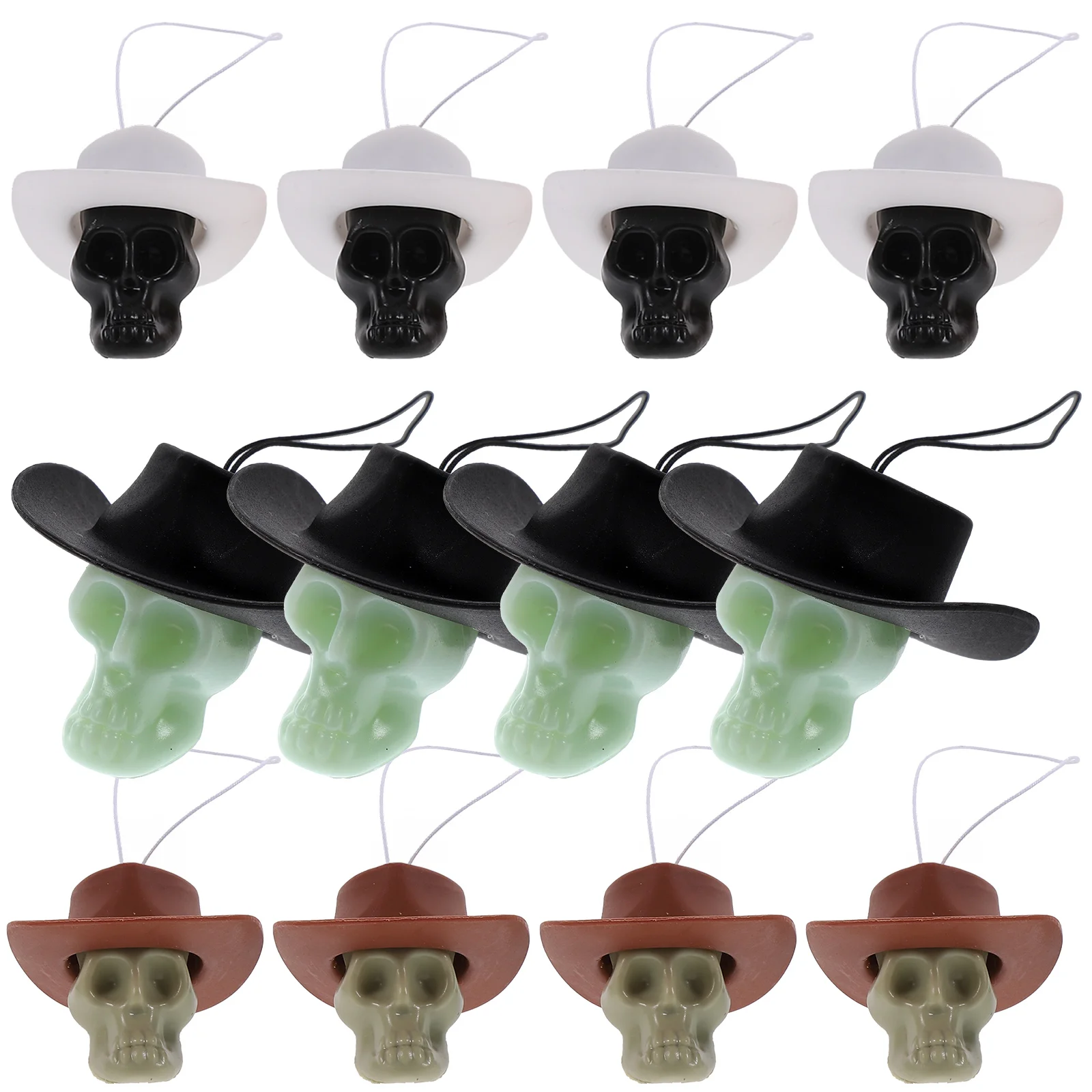 

12 Pcs naments Halloween Party Decor Skulls for Home Bar Haunted House Halloween Skull Props Small Skull Decorations