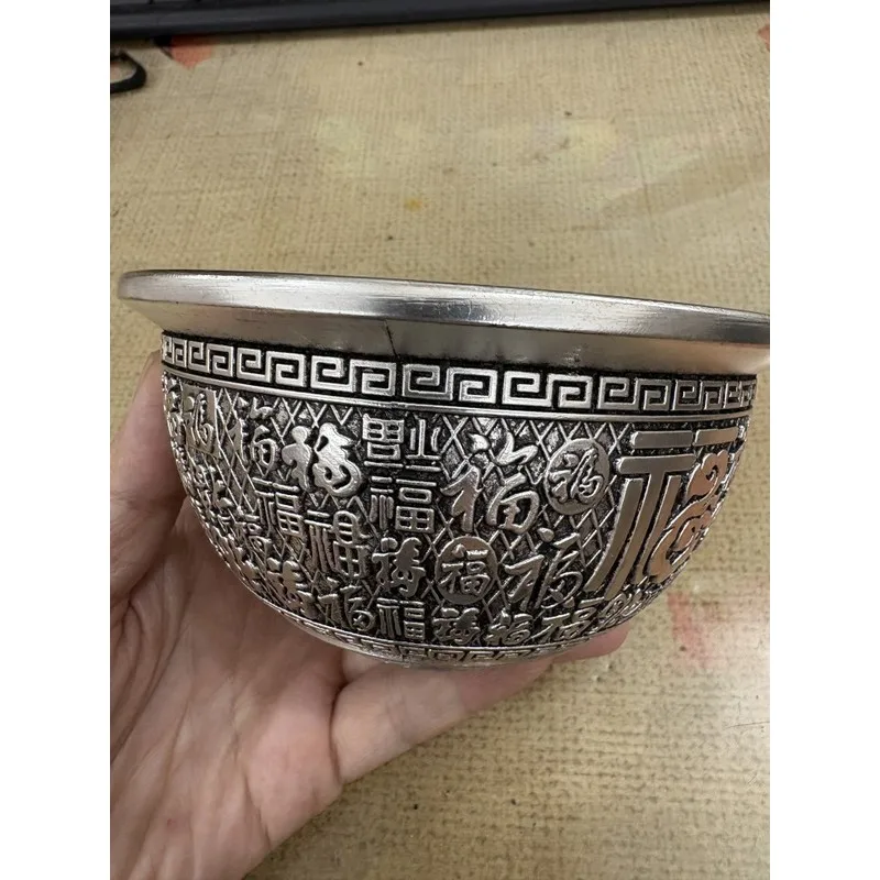 Antique water bowl, seven offerings, eight offerings, ritual bowl, Buddhist offerings, items used before the statue of Guanyin B