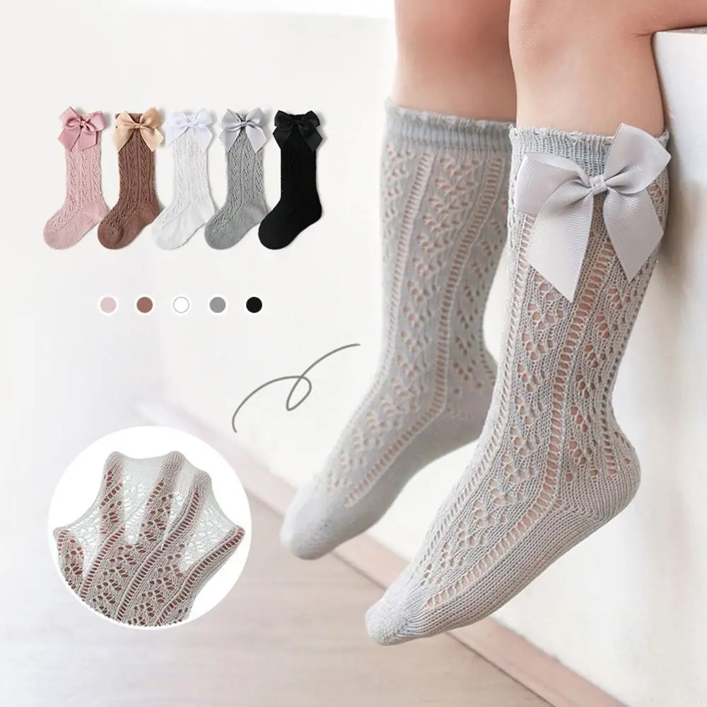 

Infant Non-slip Mesh Newborn Tights Pantyhose Long Socks Bow Socks