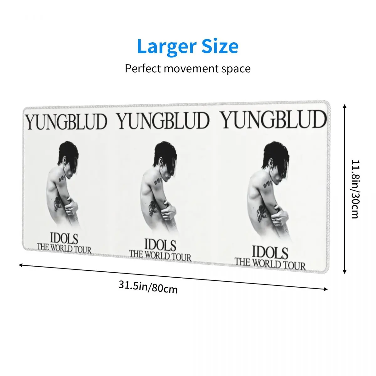 Large Mouse Pad Yungblud IDOLS The World Tour Merch Gamer PC Laptop Mats Keyboard Carpet Computer Gaming Desk Mat