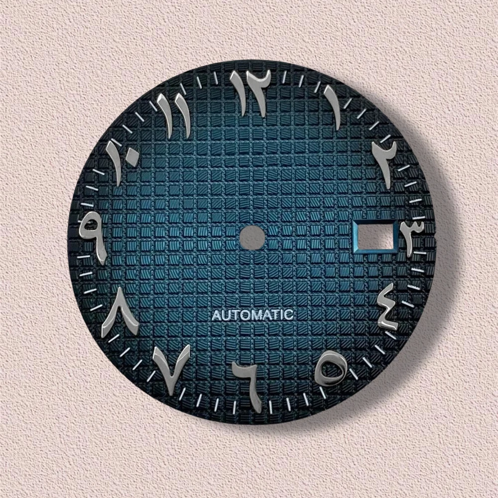 31,8 mm S-Logo-Zifferblatt aus arabischer Eiche, passend für NH35-Automatikwerk, kein leuchtendes, hochwertiges Uhrenmodifikationszubehör