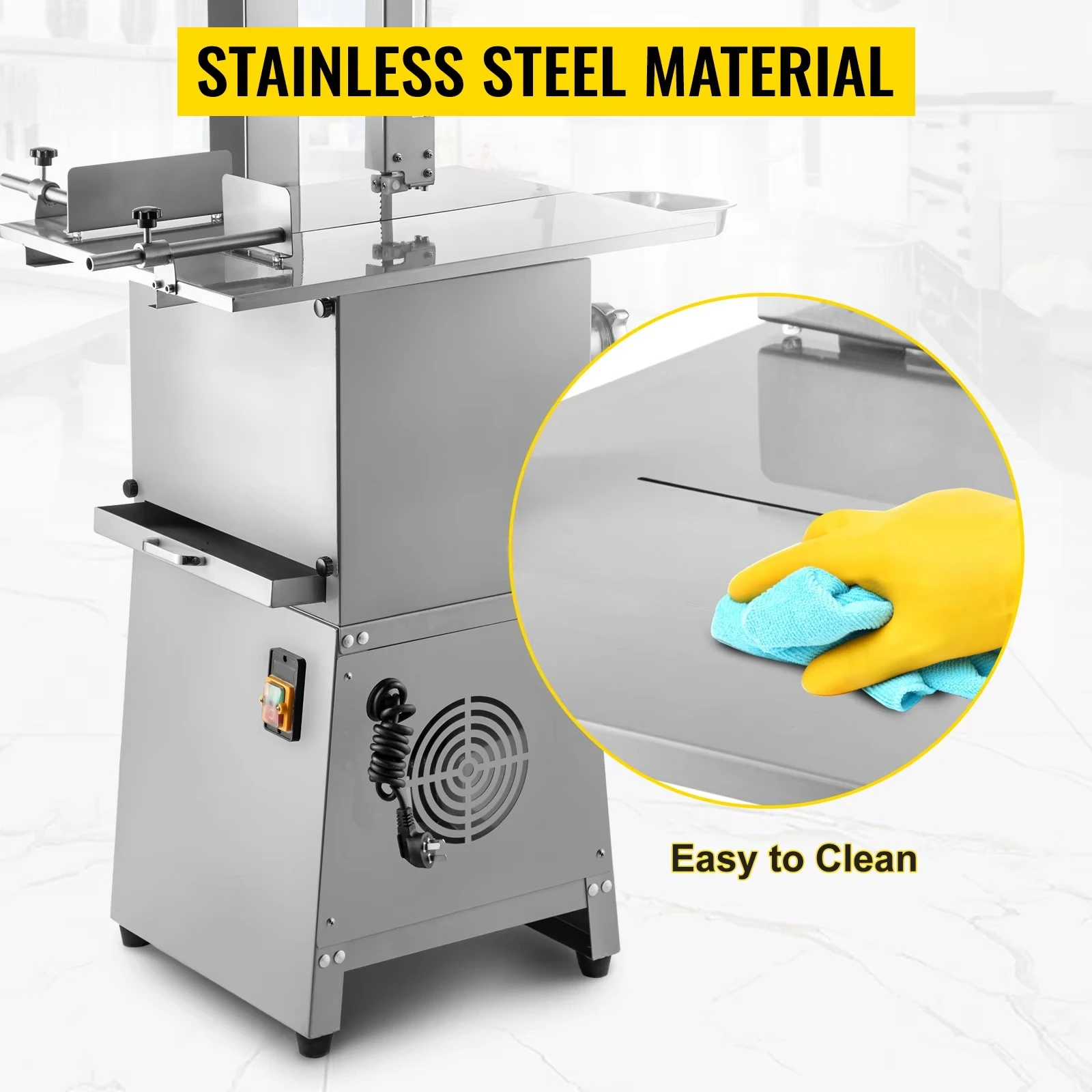 منشار اللحم التجاري 2 في 1 مفرمة اللحم الكهربائية آلة قطع العظام من الفولاذ المقاوم للصدأ