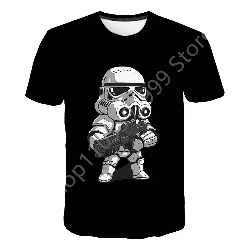 3D Quick Drying Short Sleeved Men T shirt Around The 50th Anniversary of Star Wars Adult Children's Parent Child T shirts view 4