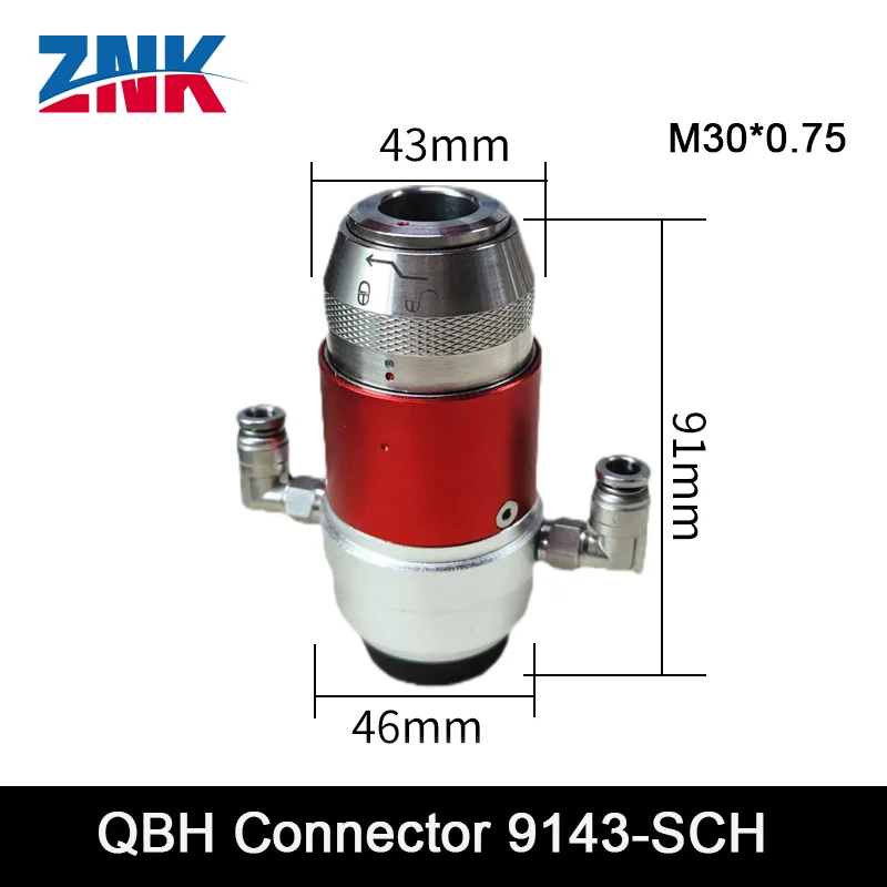 QBH Connector Water-cooled Locking Device With Collimator for 1064nm Fiber Laser Cutting Head and Handheld Welding Machine
