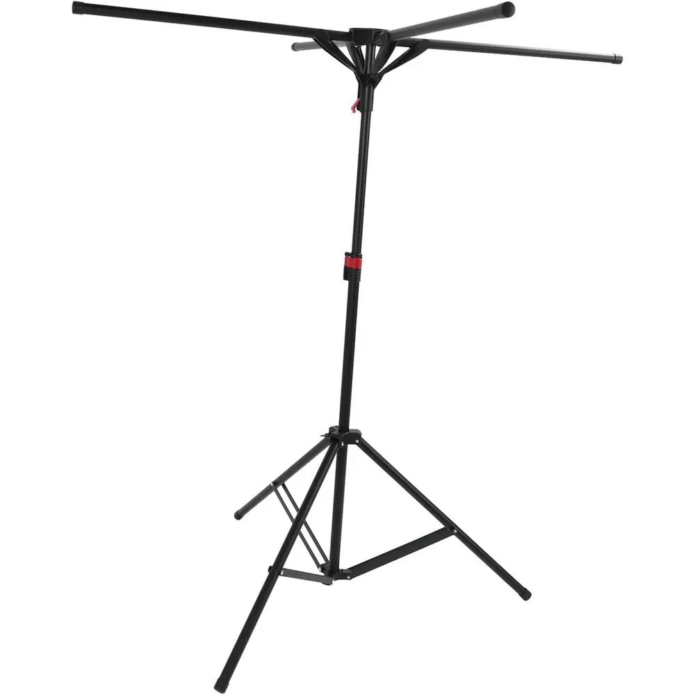 Collapsible Steel Outdoor Clothes Drying Rack with Large Capacity, Portable Indoor/Outdoor Use (Black)