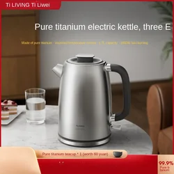 TiLIVING Pure Titanium High end Electric Water Pot for Home Tea Brewing with Automatic Power Off and Large Capacity of 1.7L