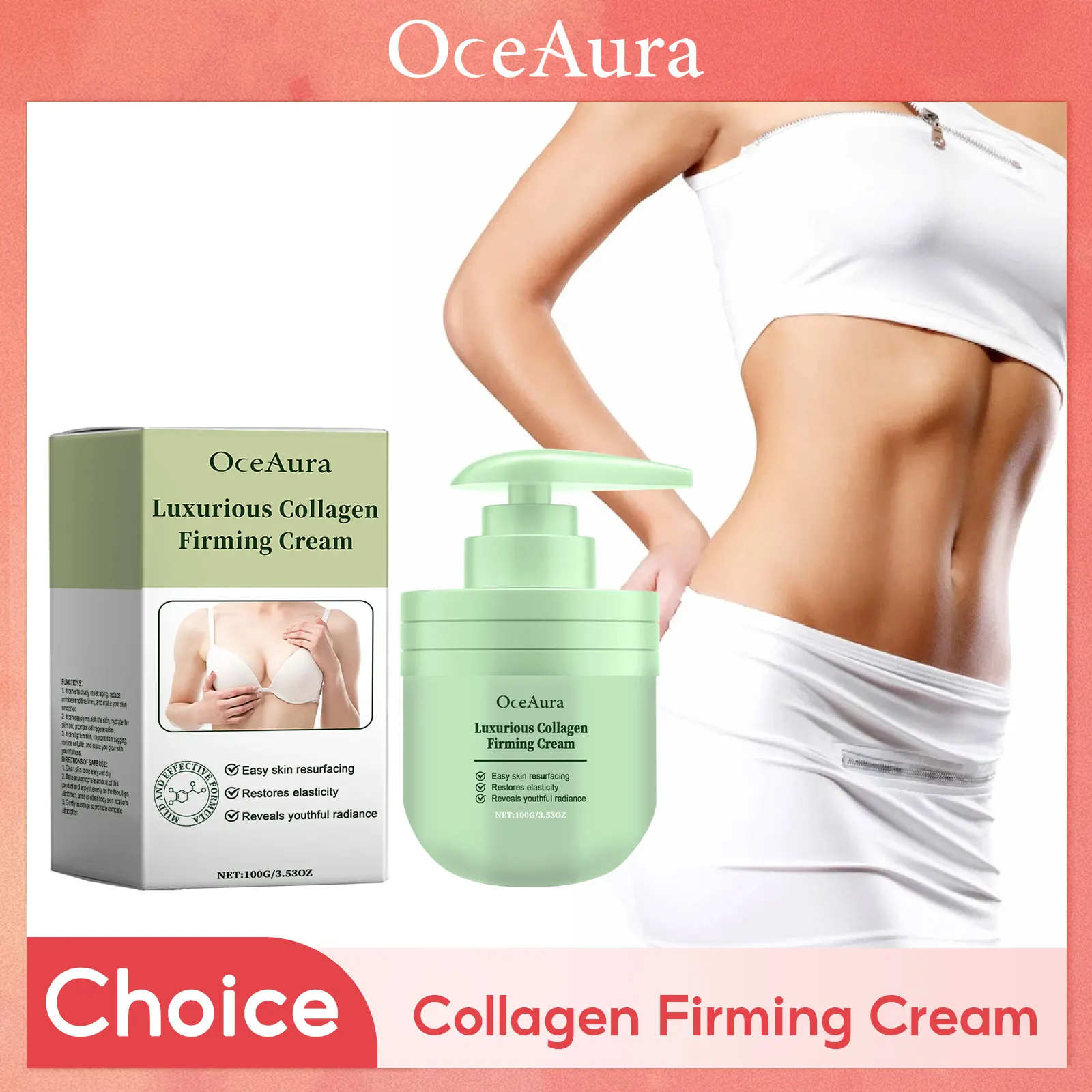 Collagen Firming Body Cream Tightening Thigh Buttocks Breast Improve Sagging Revitalizing Softening Skin Lifting Tighten Lotion