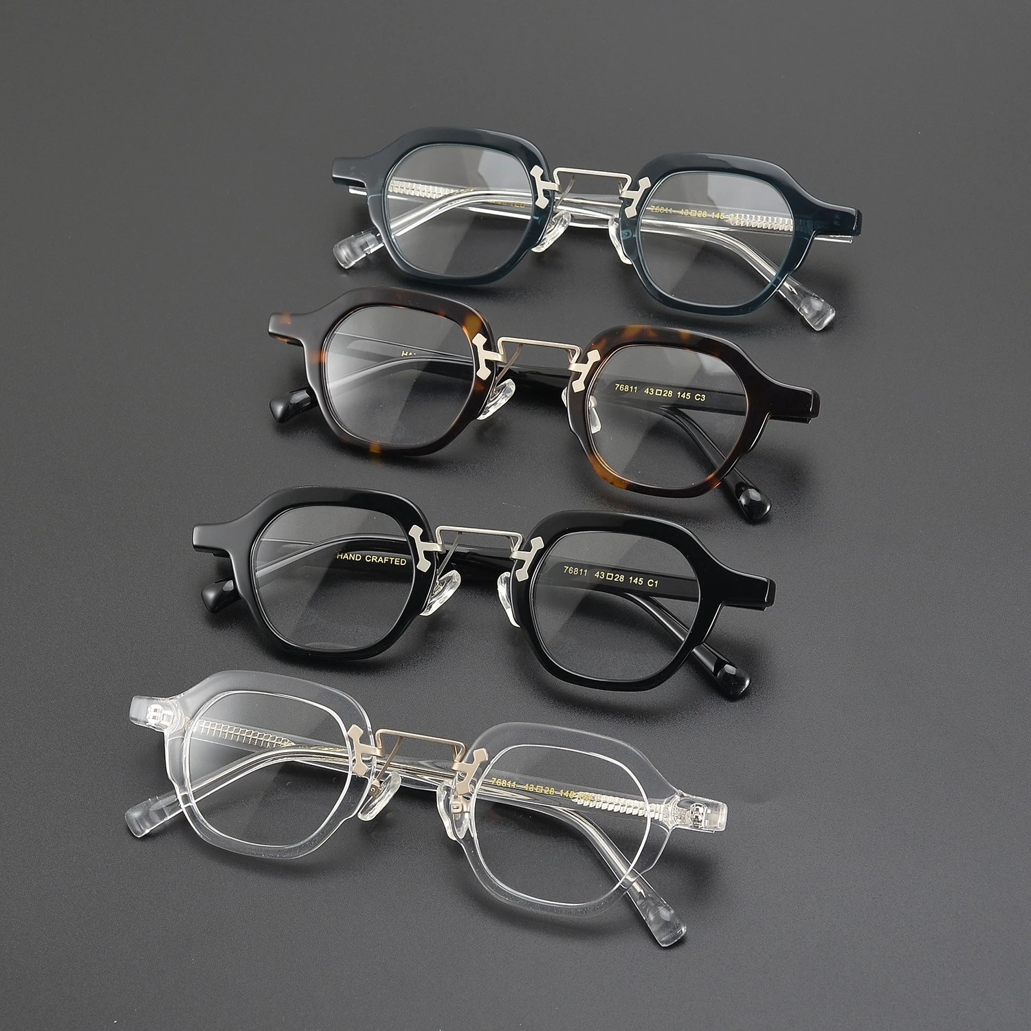 

Новая оправа для очков из ацетатного волокна для мужчин 76811, винтажная оправа для очков для женщин, которую можно сочетать с очками по рецепту.