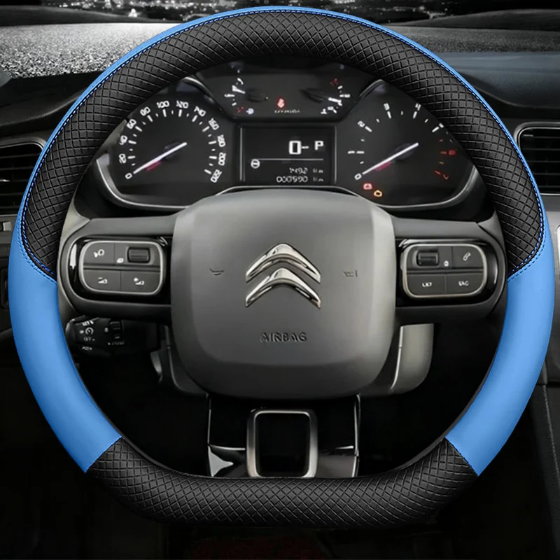 D Type Steering Wheel Cover For Citroen C3 II III 2009 - 2019 2020 C3 AIRCROSS 2017 2018 2019 2020 2021 Berlingo 3 C4 Picasso 2 view 3