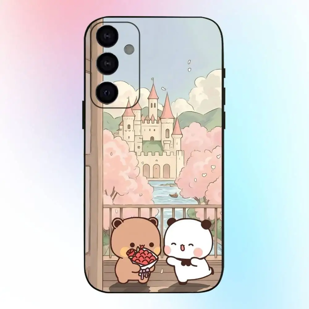 حافظة هاتف لطيفة B-BuBu D-DuDu لهاتف سامسونج جالاكسي A73، A72، A71، A70، A53، A52، A51، غطاء أسود ناعم آخر #4