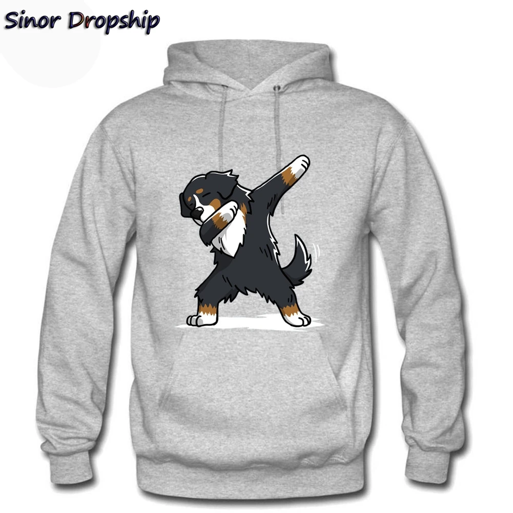 Dabbing Bernese Mountain Dog Sweatshirt Men Fleece Hoodies Spring Winter Men's Sportswear Tracksuit Pullover Clothing Hip Hop