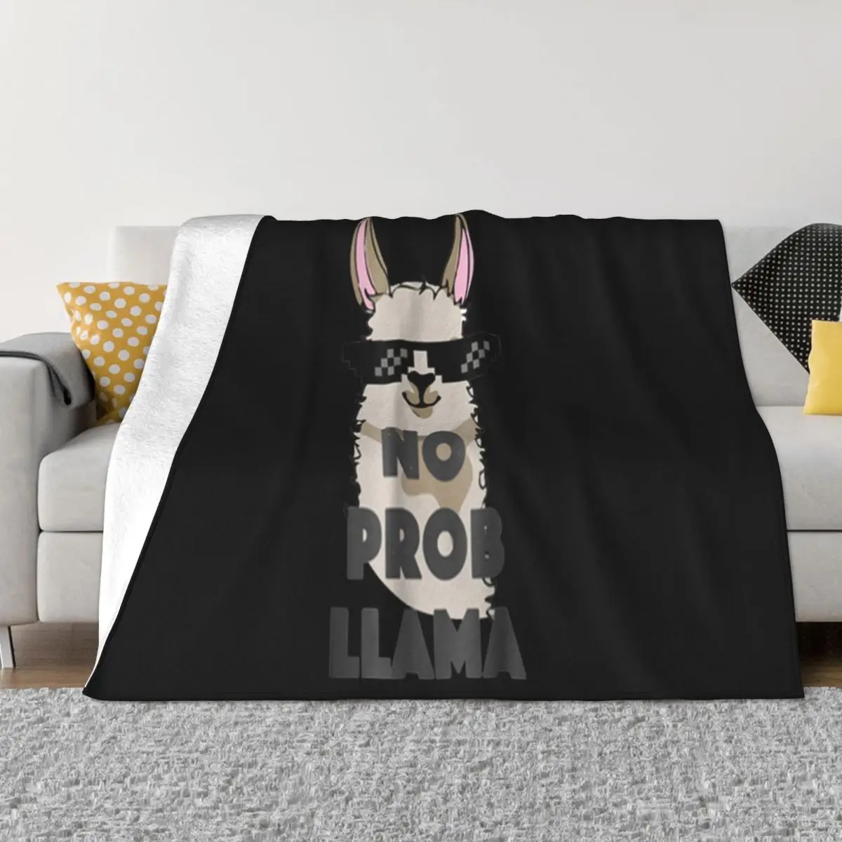 Beautiful No Prob Llama No Drama Mama Alpaca Llamacorn On Sale Brand Punk Summer Brand New Throw Blanket