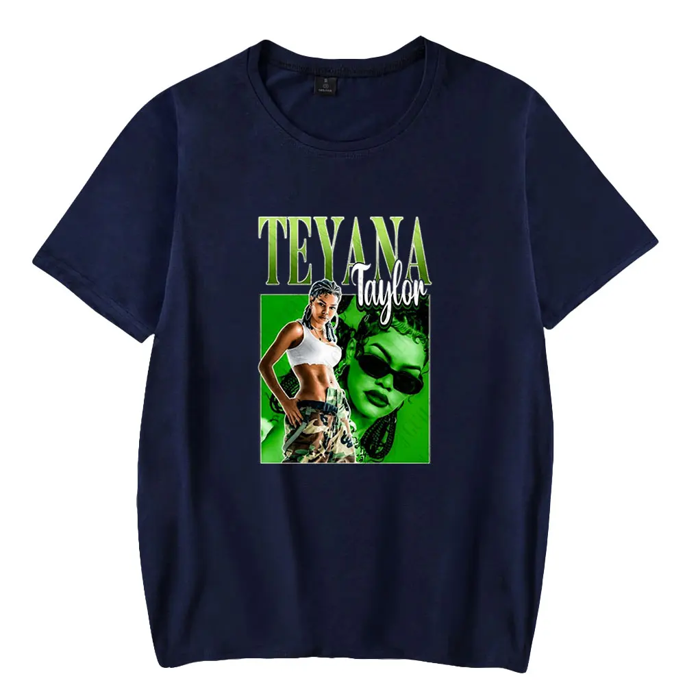 Teyana Taylor Rapper Merch Impressão T-shirt Unisex Moda Engraçado Casual HipHop Cartoon Estilo Manga Curta Tee