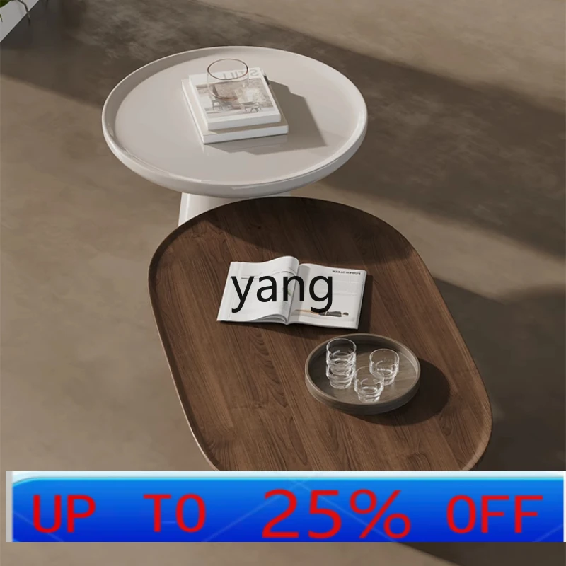 

LTT wabi sabi wind simple size coffee table combination living room advanced personality creative oval tea table