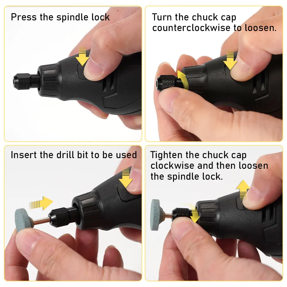 SNUOK 10.8V rettifica elettrica utensile elettrico penna per incisione per la lavorazione del legno fai da te, perforatrice per gioielli, compatibile con batteria Makita