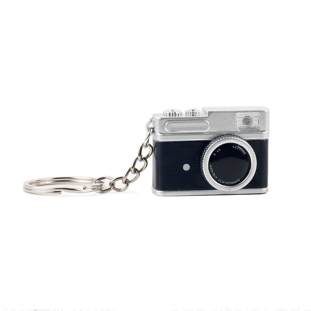 1pc Retro Camera Pendant Keychain with Sound and Light Charm Keyring for Men Bag Key Chain Holiday Gifts Children\'s Cartoon Toys