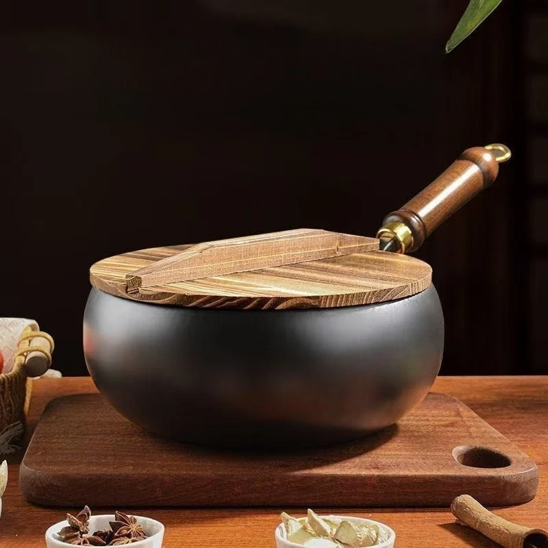 

Ancient Method, Big Belly Pot, Traditional Flat Bottom Wok, Non-stick Pot, Household Frying Boiler, General Purpose